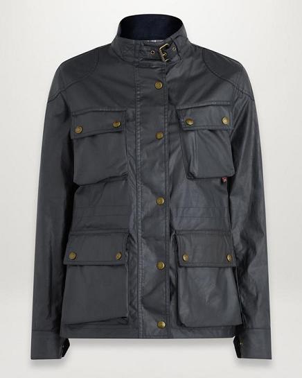 Veste Cirée Belstaff Femme Fieldmaster Bleu Foncé Marine Coton France AN8062914